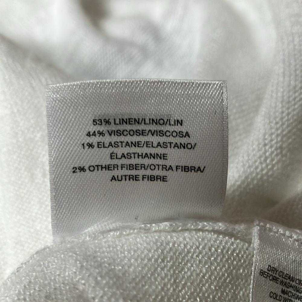 Long White Linen Cardigan - Picture 6 of 6